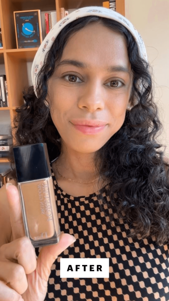 Shipin after applying the Dior Forever Skin Glow